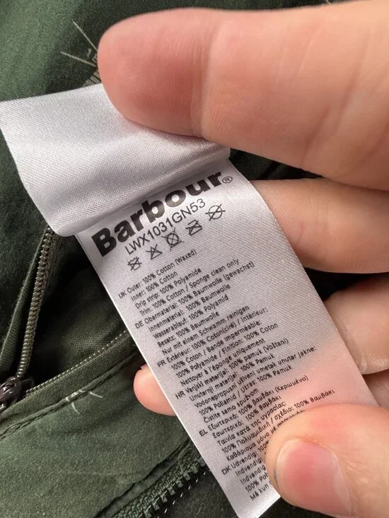 Barbour Updrift Lightweight 4oz Wax Waxed Jacket Women Full Zip Green Hooded 6 - Picture 14 of 16